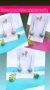 Chinoiserie wishbone earrings