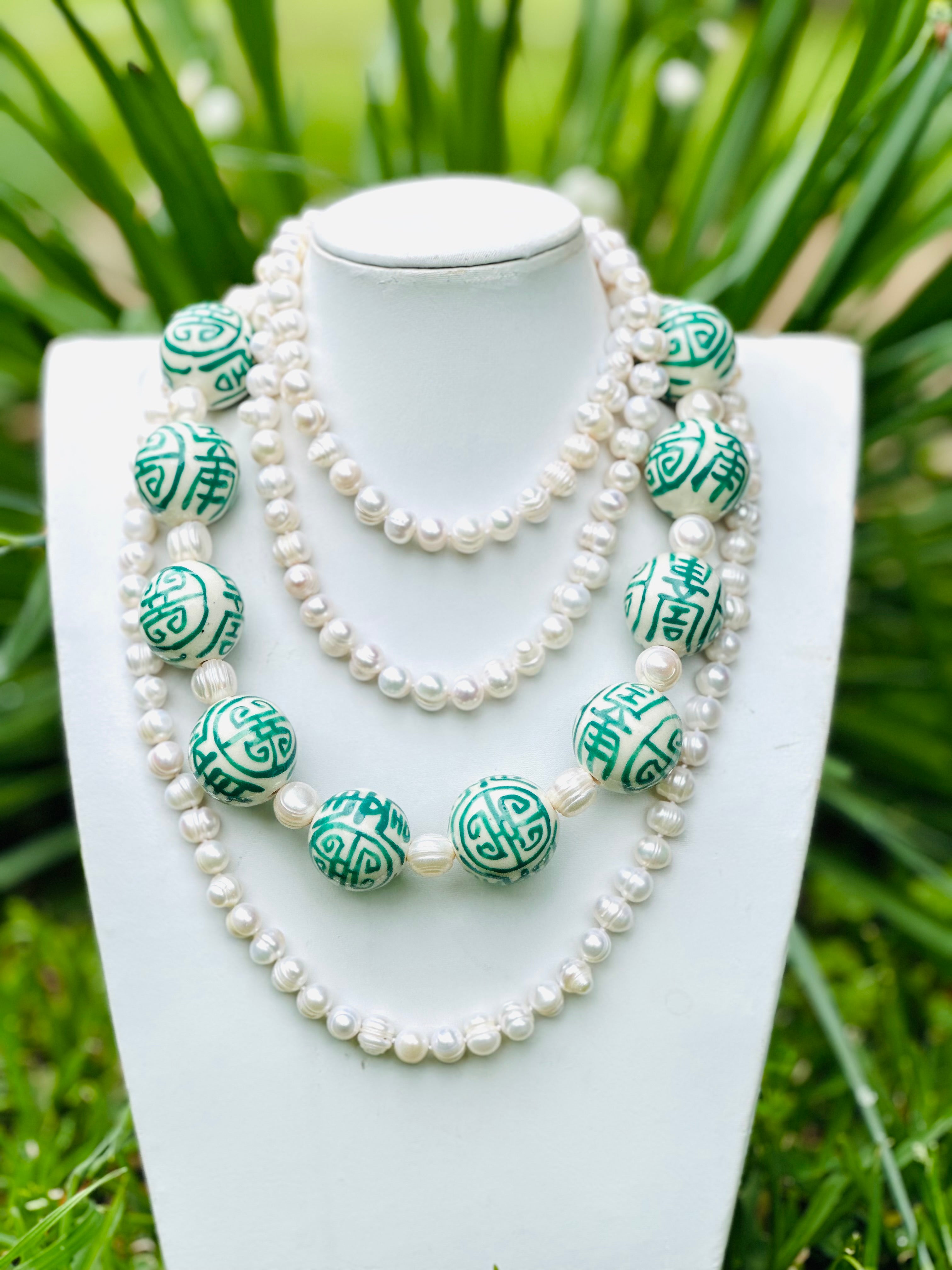 Chinoiserie statement necklace