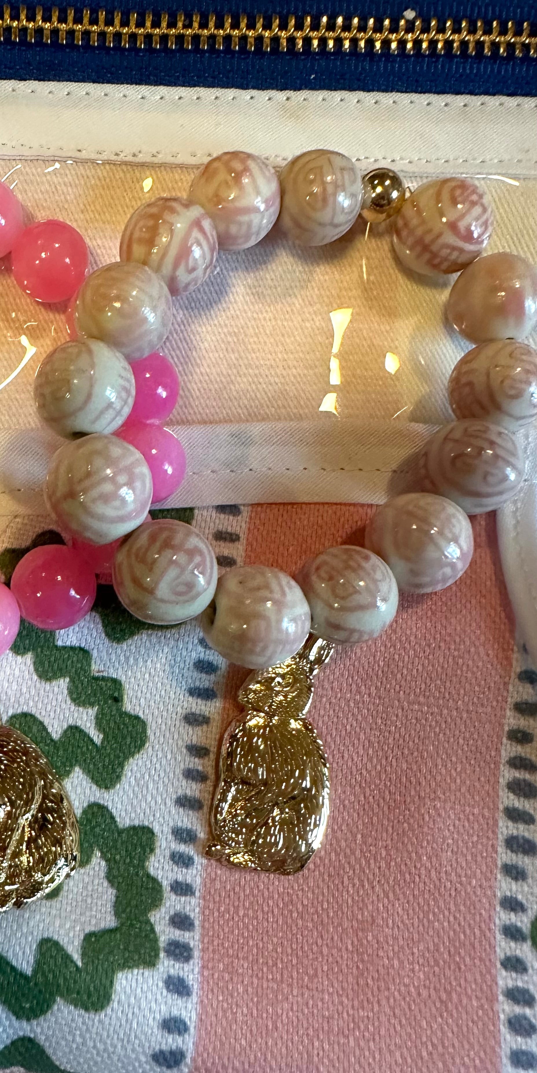 PINK BUNNY CHINOISERIE BRACELET