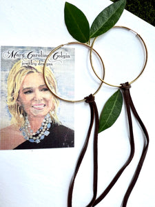 Streamer hoop earrings