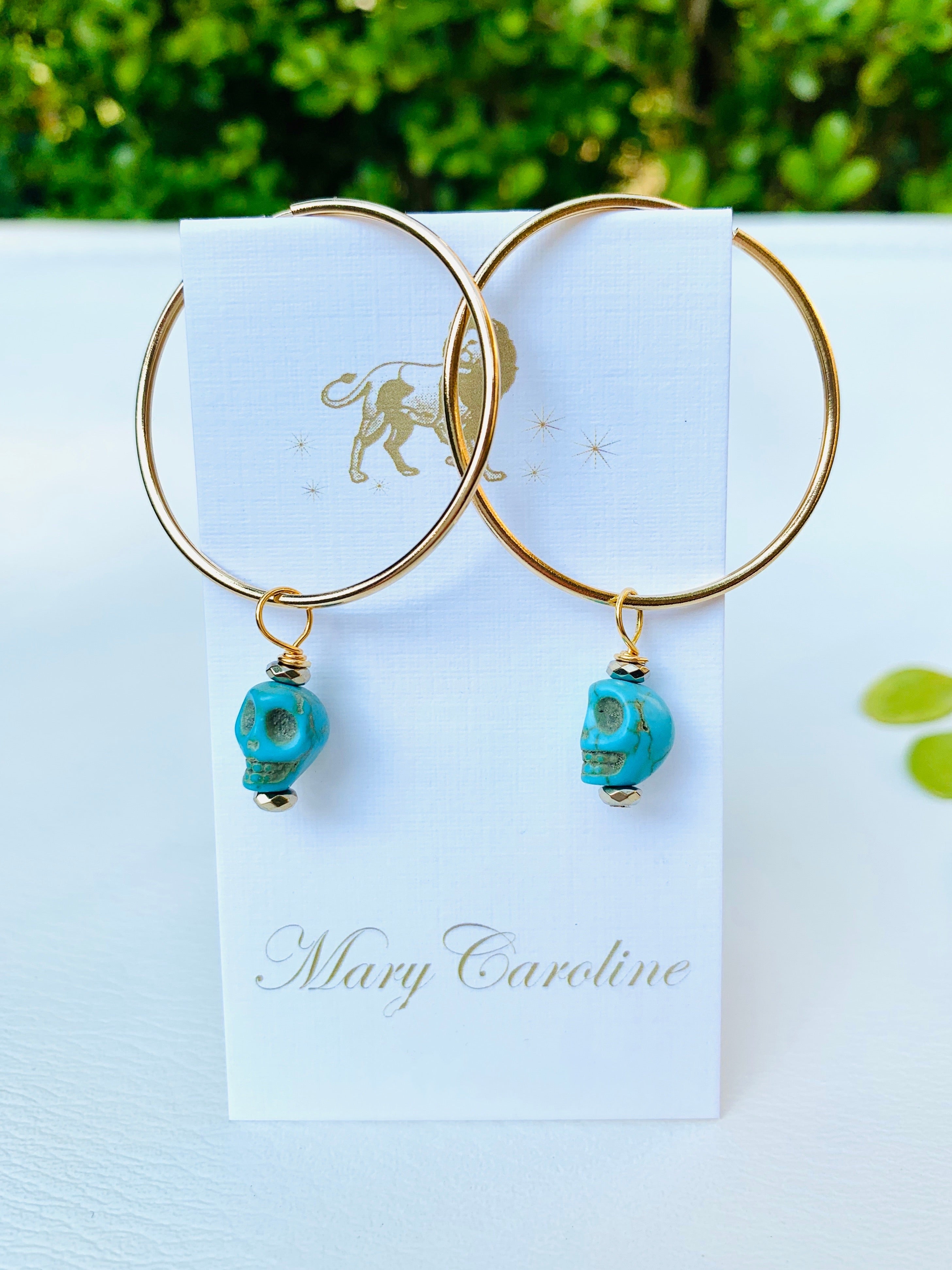 Holiday hoop earrings