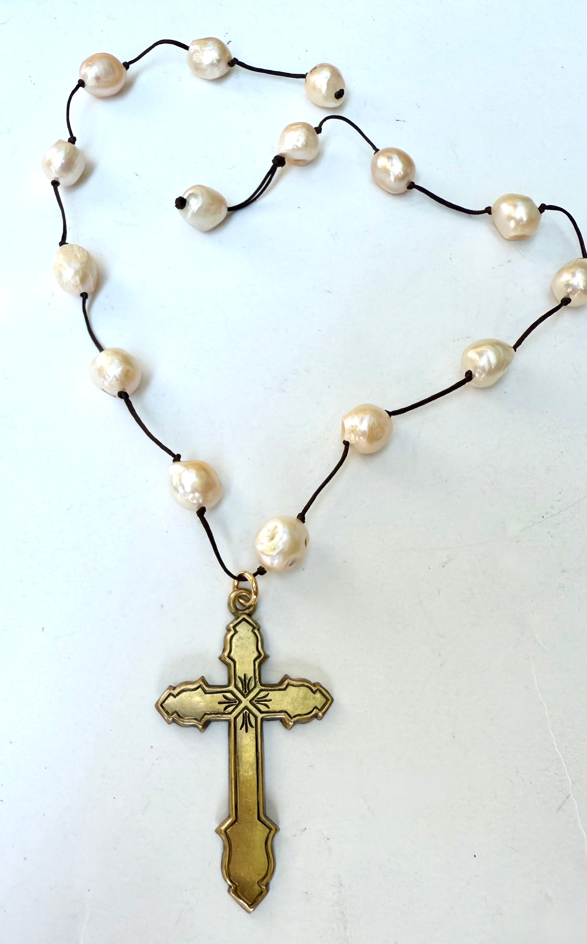 Cross & Pearls Necklace