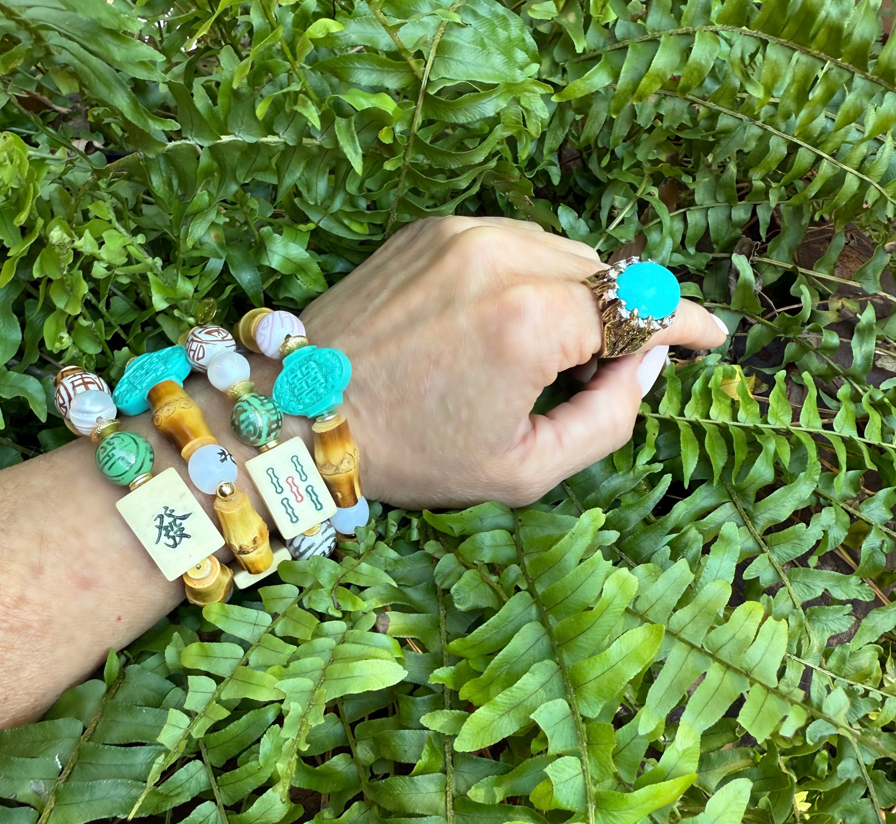 Turquoise Mahjong Bracelet