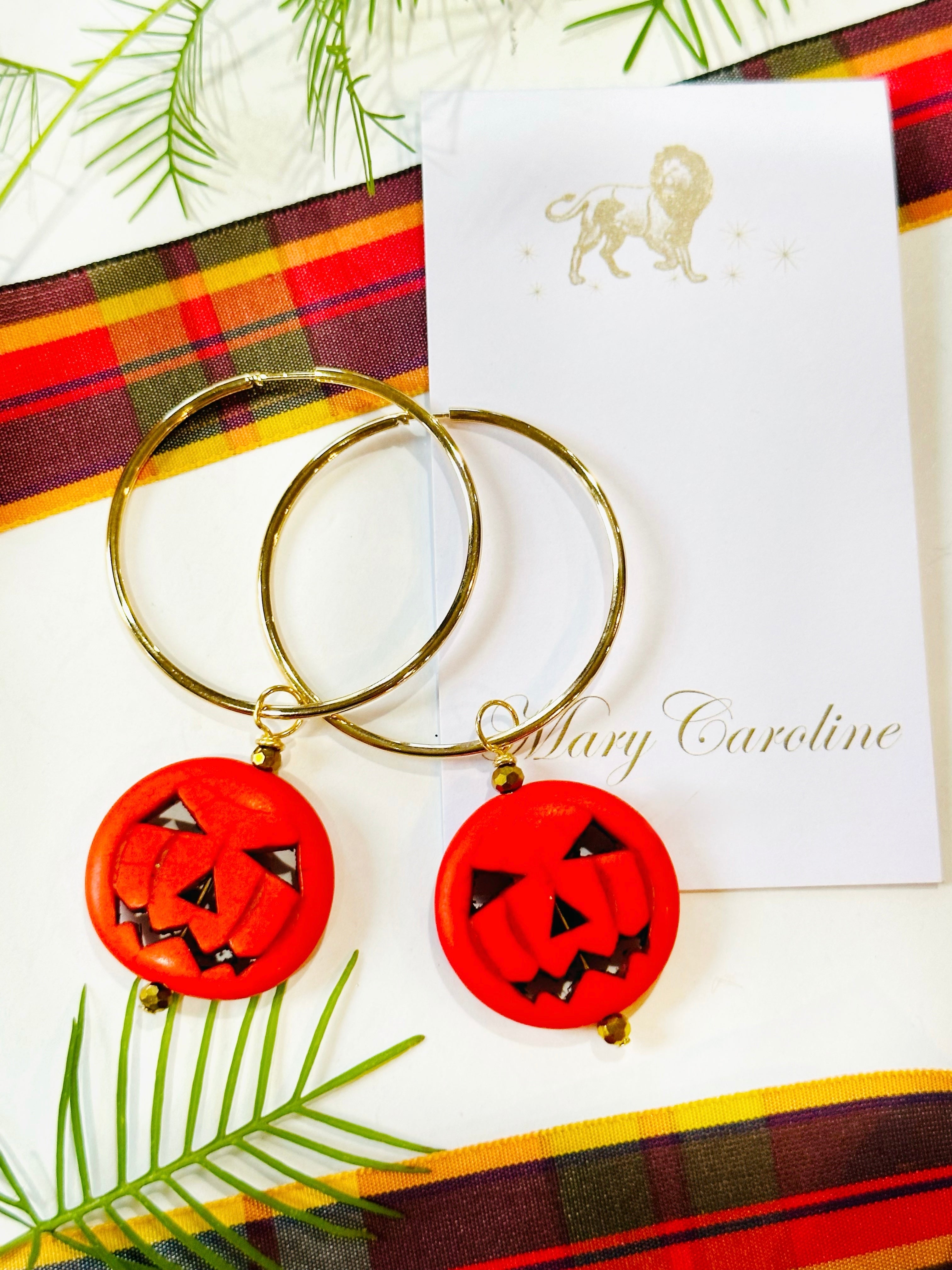 Holiday hoop earrings
