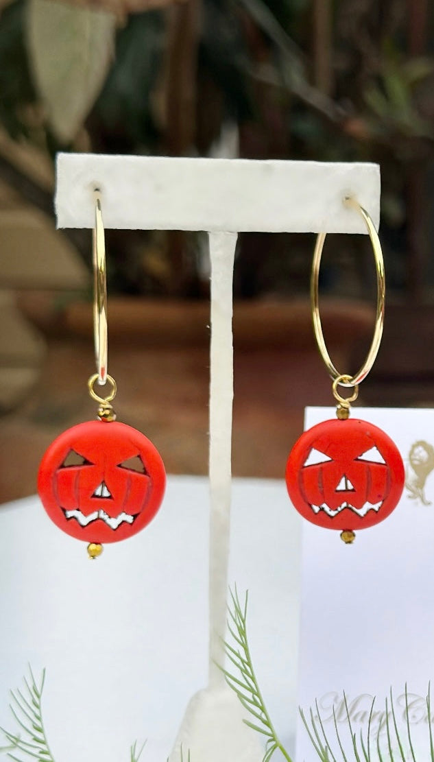 Holiday hoop earrings