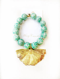 Gold leaf bracelet