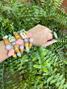 Pink Mahjong Bracelet