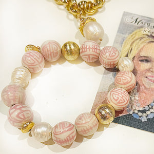 Pink & Pearls Bracelet