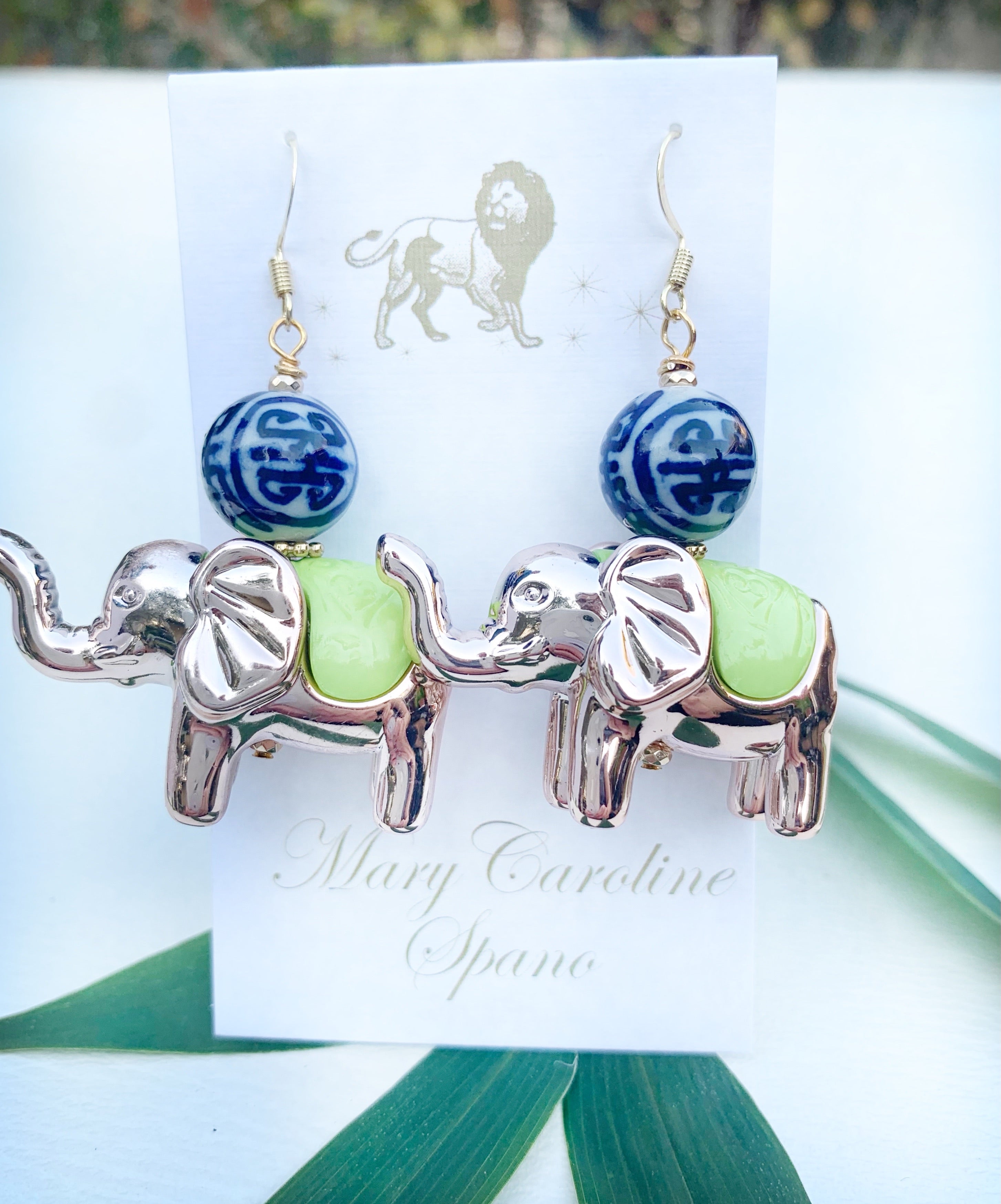 Preppy Elephant earrings