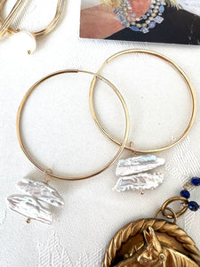 Thin Gold plate hoop earrings