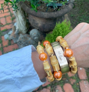 Natural Bamboo Love bracelet