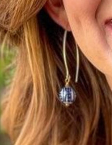 Chinoiserie wishbone earrings