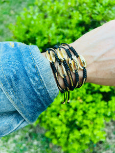 Woven shell bracelet