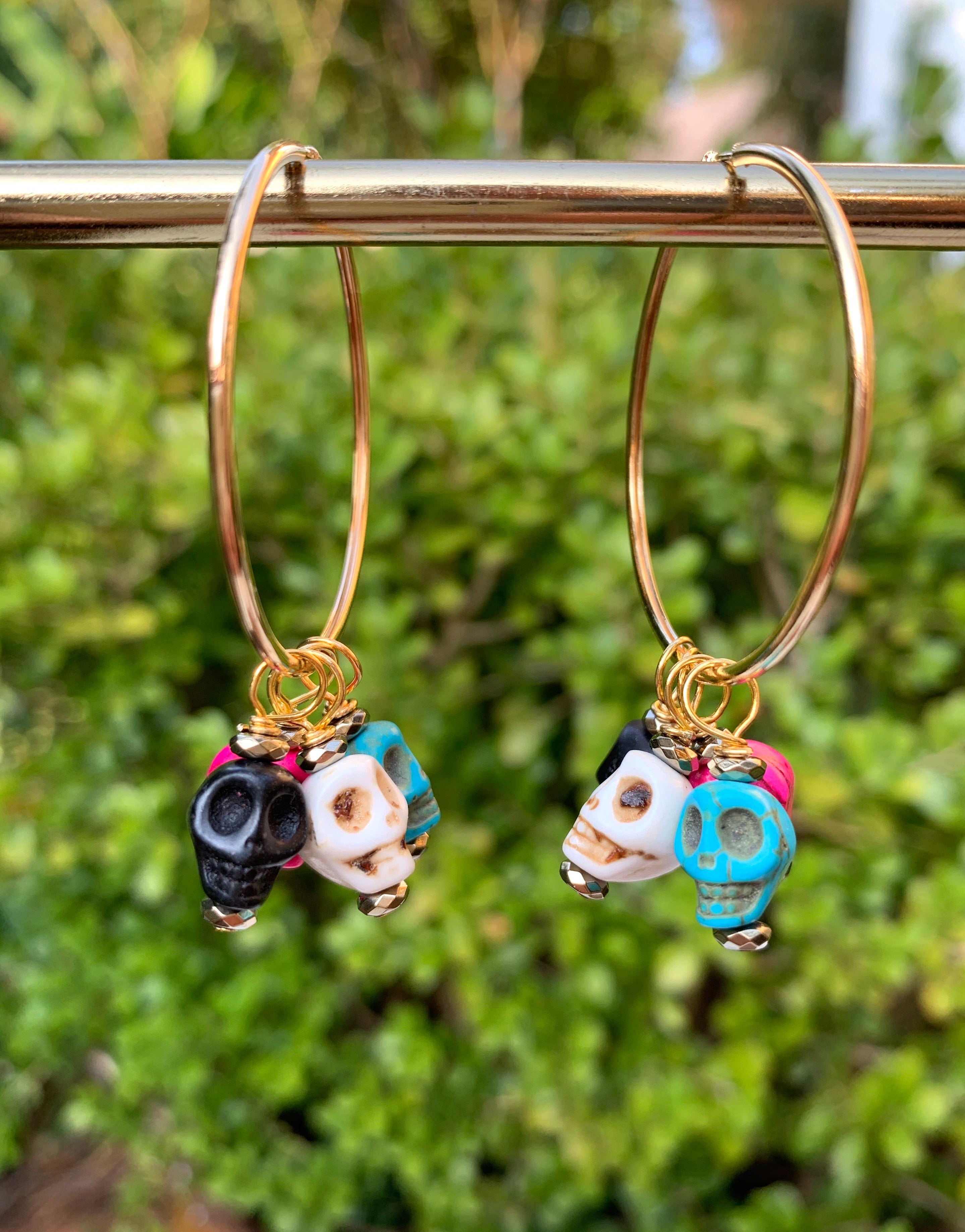 Holiday hoop earrings