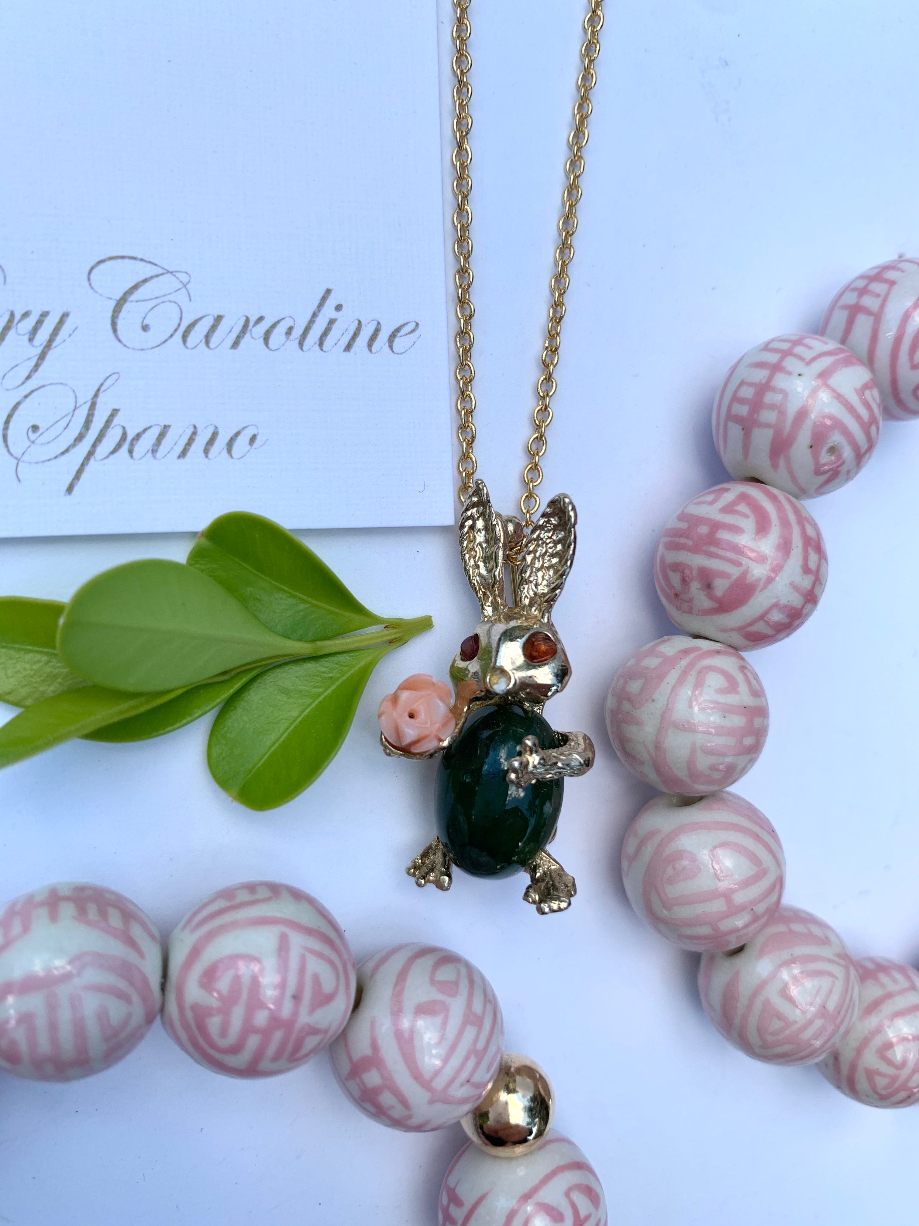 Vintage Bunny pendant necklace