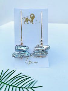 Freshwater pearl wishbone earrings