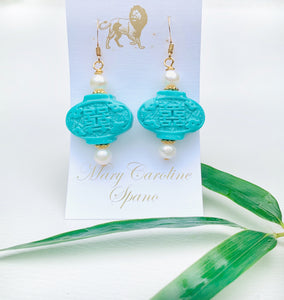 Lantern earrings -turquoise