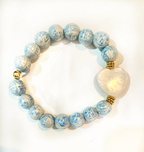 Blue heart bracelet